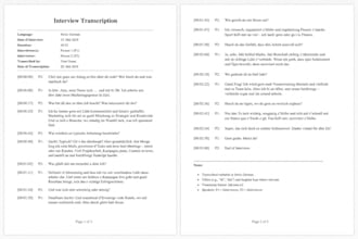 transcript or translate your texts and interviews