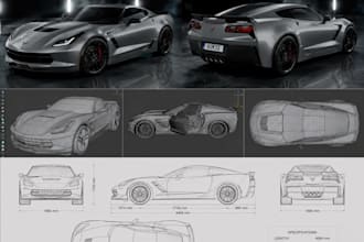 create realistic 3d car model automotive vehicle design and rendering
