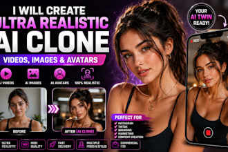 create realistic ai influencer,ai avatar, model, and ai twin
