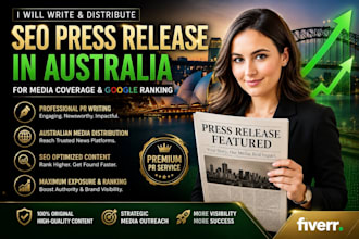 write and distribute SEO PR in australia for media coverage and google ranking