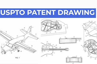 draw utility patent, line drawing and illustrator line art
