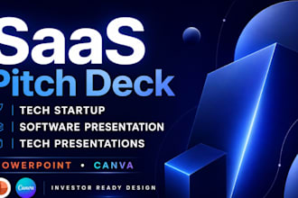 design saas pitch deck, tech startup, software presentation, tech presentation