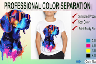 do halftone color separation for screen printing