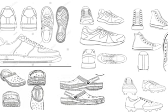 design shoes, sneakers, and footwear with tech pack