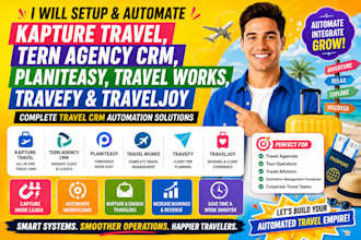 setup kapture travel tern agency CRM planiteasy travel works travefy traveljoy