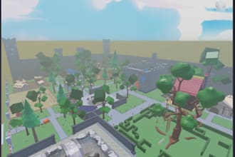 create roblox anime rpg world, fantasy game map, open world adventure hub island