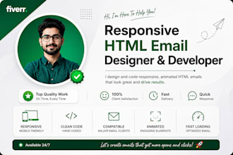 design and code responsive animated HTML emails