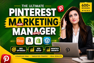 manage, grow and boost marketing as pinterest queen