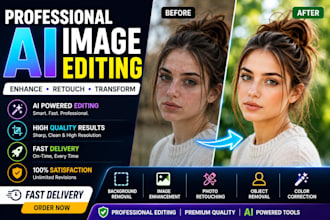 do ai image editing, retouching and background removal
