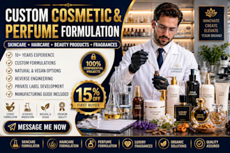 be your cosmetic chemist for skincare and perfume formulation