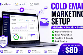 setup cold email marketing system with mailchimp, mautic and SMTP
