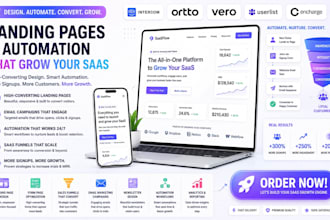intercom ortto vero userlist encharge landing page design for saas business
