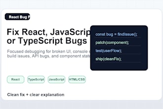 fix bugs in your react javascript or typescript app