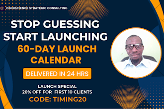 create 60 day launch calendar for business