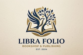 design a professional book shop logo for bookstores, libraries ,publishing brand