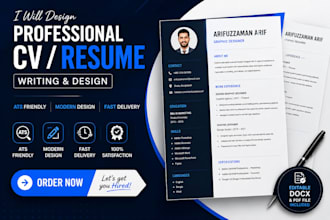 build a modern resume or ats friendly cv also rewrite old cv and cover letter