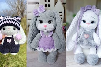create handmade soft custom plush toy stuffed animals crochet kawaii plushie