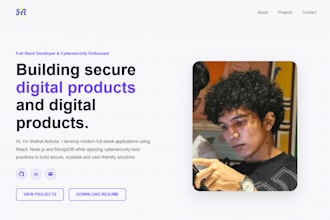 build a professional portfolio website using react