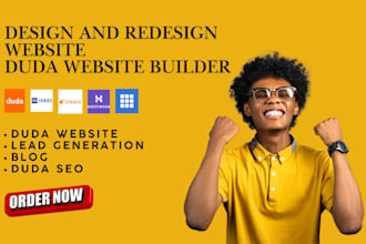 design and redesign website using duda website builder