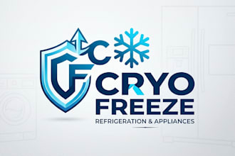 design a professional freezer brand logo for refrigeration and appliance busines