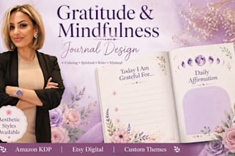 design mindfulness and gratitude journal KDP