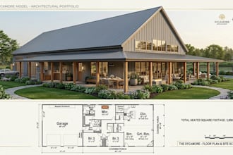 design barndominium elevations and sections for pole barn house and floor plans