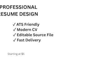 design a professional resume and CV for jobs and internships