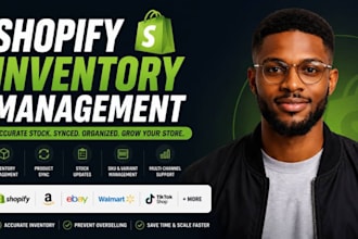manage shopify inventory, product sync, stock updates and catalog management