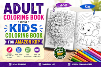 design adult coloring book kids coloring book for amazon kdp coloring book pages