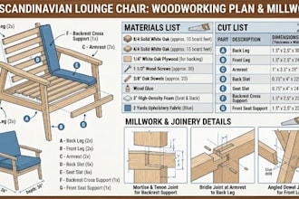 do furniture design, diy woodworking plan with materials and cut list, millwork