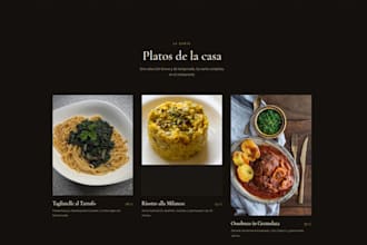 design a professional website for your restaurant