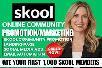 do skool community promotion, promote skool for member growth and engagement