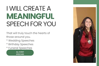 put together meaningful speeches for your special occasions