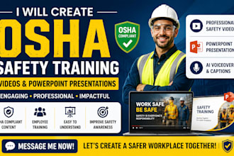 create osha compliant safety training videos and safety powerpoint for workplace