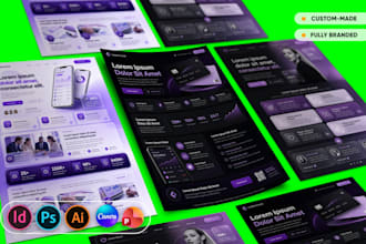 design business one pager, modern one pager, or modren one pager flyers