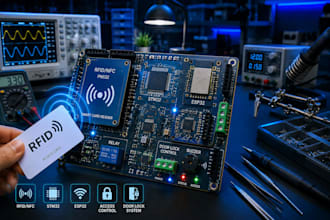design rfid nfc pcb, access control, smart card system, stm32 rfid and esp32