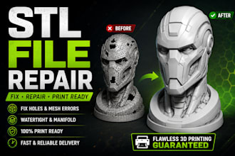 repair stl files and fix 3d models for perfect 3d printing