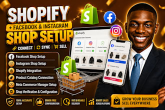 set up facebook shop and instagram shop integration with your shopify store