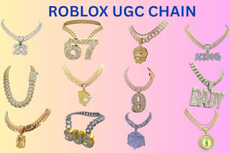 create custom roblox ugc chain, necklace, jewelry and accessories