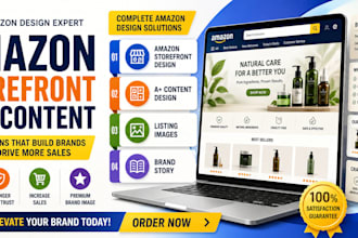 design amazon storefront, amazon listing images, amazon fba store setup and ebc