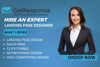 design getresponse landing page, sales page, squeeze page