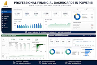 create a professional financial dashboard in power bi