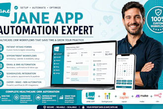 setup and automate jane app CRM workflows for healthcare clinics