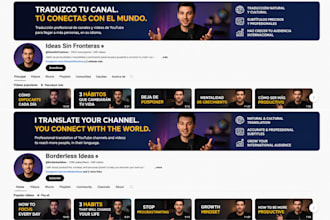 dub your youtube channel to english or spanish