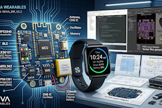 a custom smartwatch pcb, hardware, firmware, and prototype