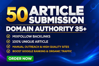 provide manual article submission services