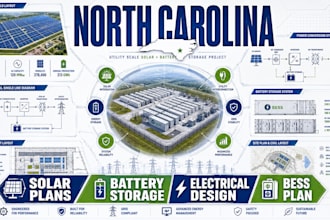 prepare solar plans north carolina battery storage, electrical design, bess plan