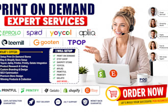 setup print on demand store eprolo spod yoycol apliiq teemil gooten tpop