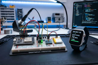 develop smartwatch hardware with esp32 ble and sensors