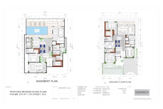create architectural floor plans, elevations, and sections